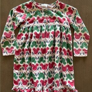 Hanna Andersson Disney Red and Green Mickey Mouse Nightgown